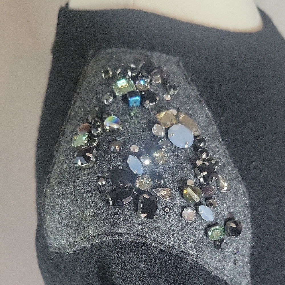 J. Crew Merino Sweater with Embellished Shoulders - Picture 3 of 10